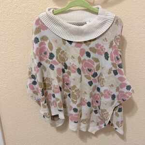 Pretty floral poncho